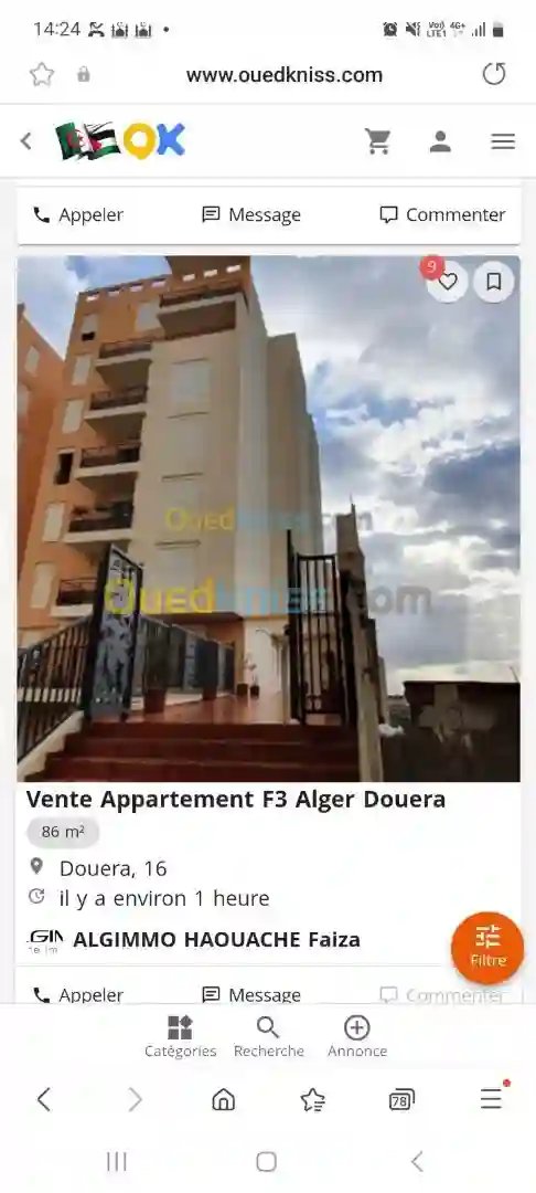 Vente Appartement F4 Alger Douera0