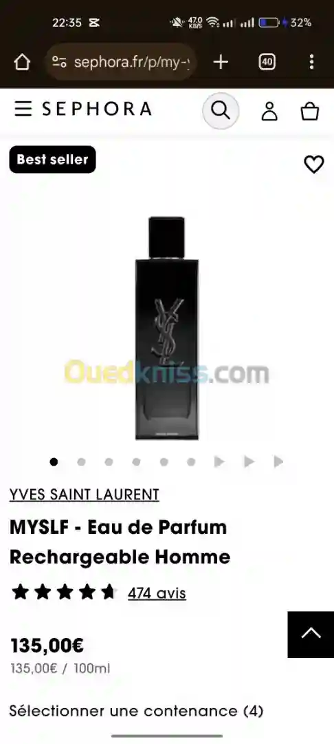 Parfum Yves Saint Laurent Myslf 2023 100 Original ( M L'aéroport) - Vue 1
