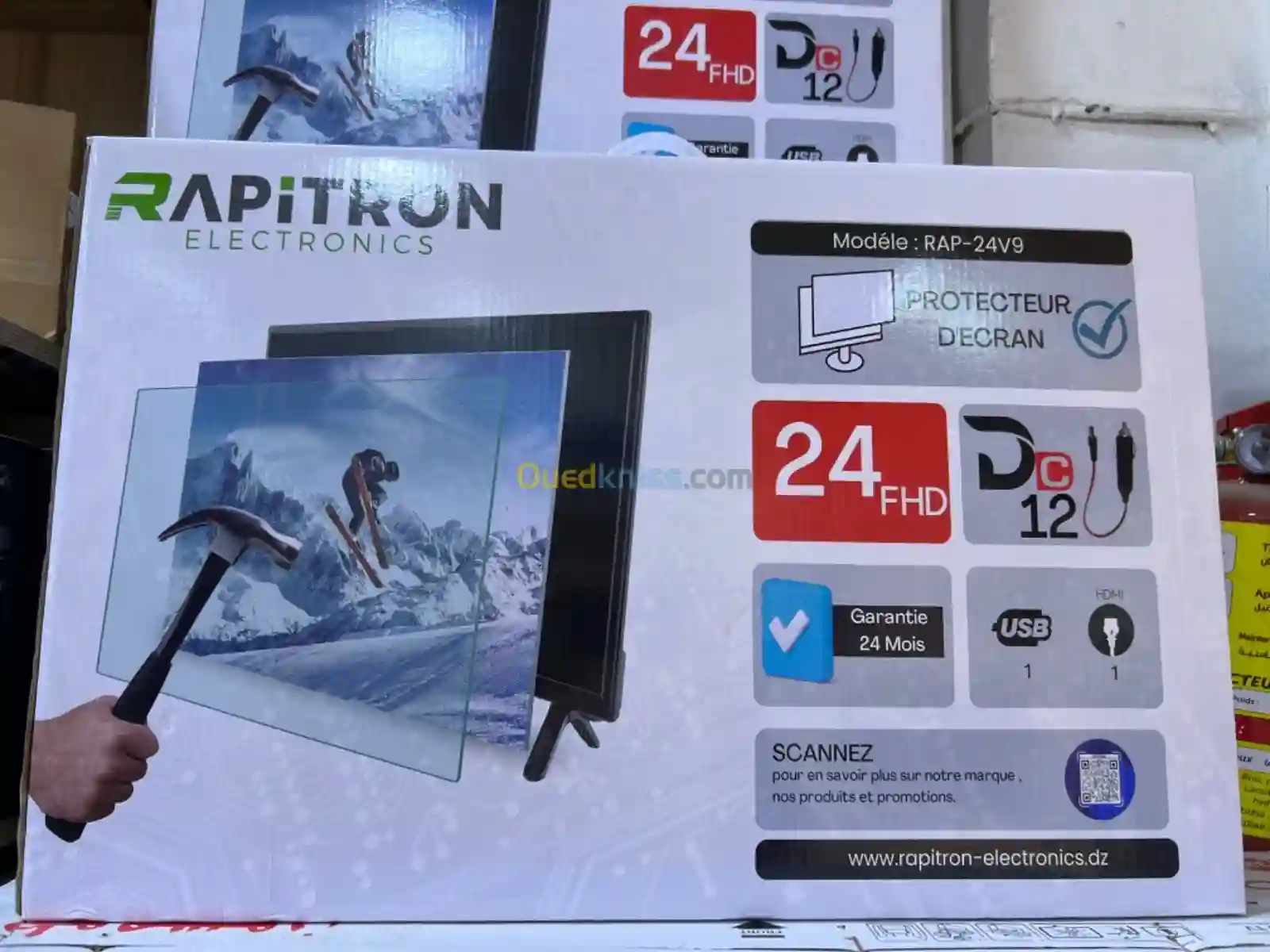 TV 24 Pouces Full HD Rapitron Garantie 2 Ans - Vue 2