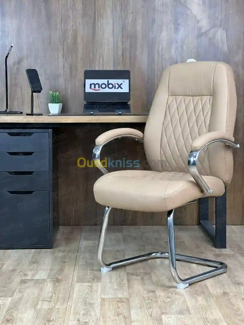 Chaise Visiteur Pilot Simili Cuir Marque Mobix DZ - Vue 1