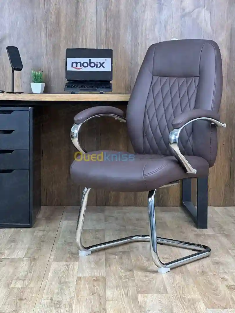 Chaise Visiteur Pilot Simili Cuir Marque Mobix DZ - Vue 2
