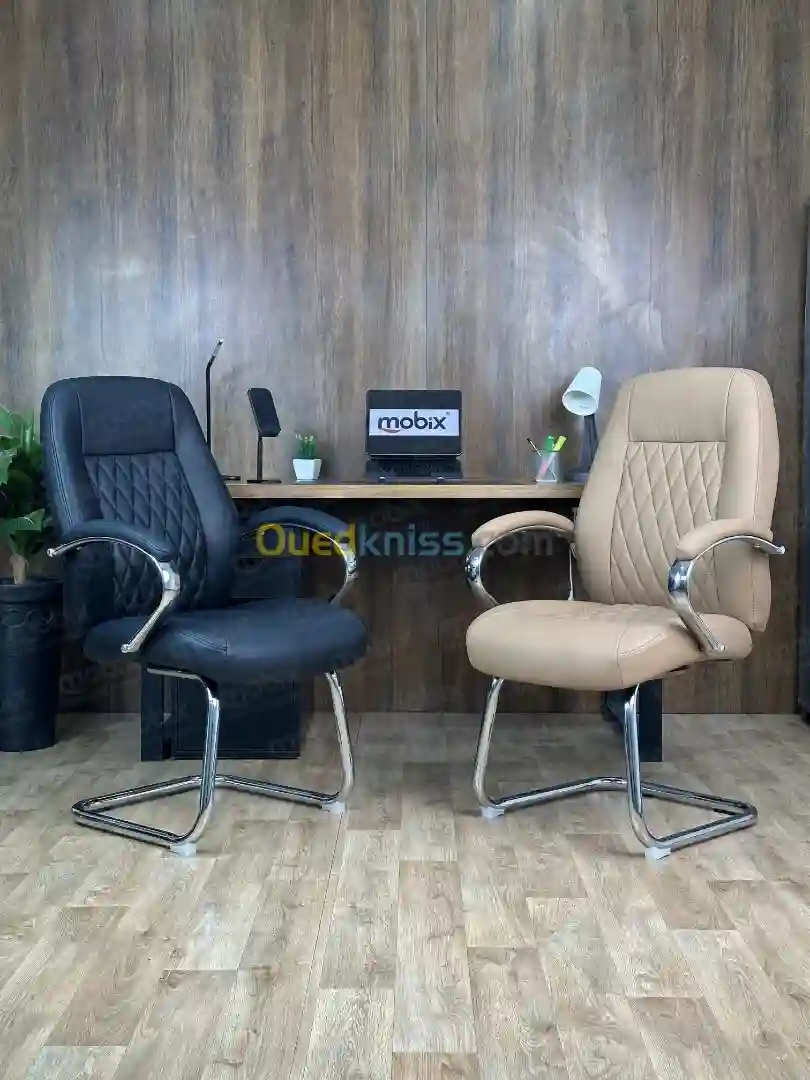 Chaise Visiteur Pilot Simili Cuir Marque Mobix DZ - Vue 3