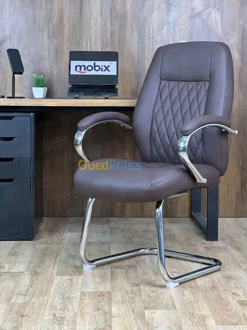 Chaise Visiteur Pilot Simili Cuir Marque Mobix DZ - Vue 5