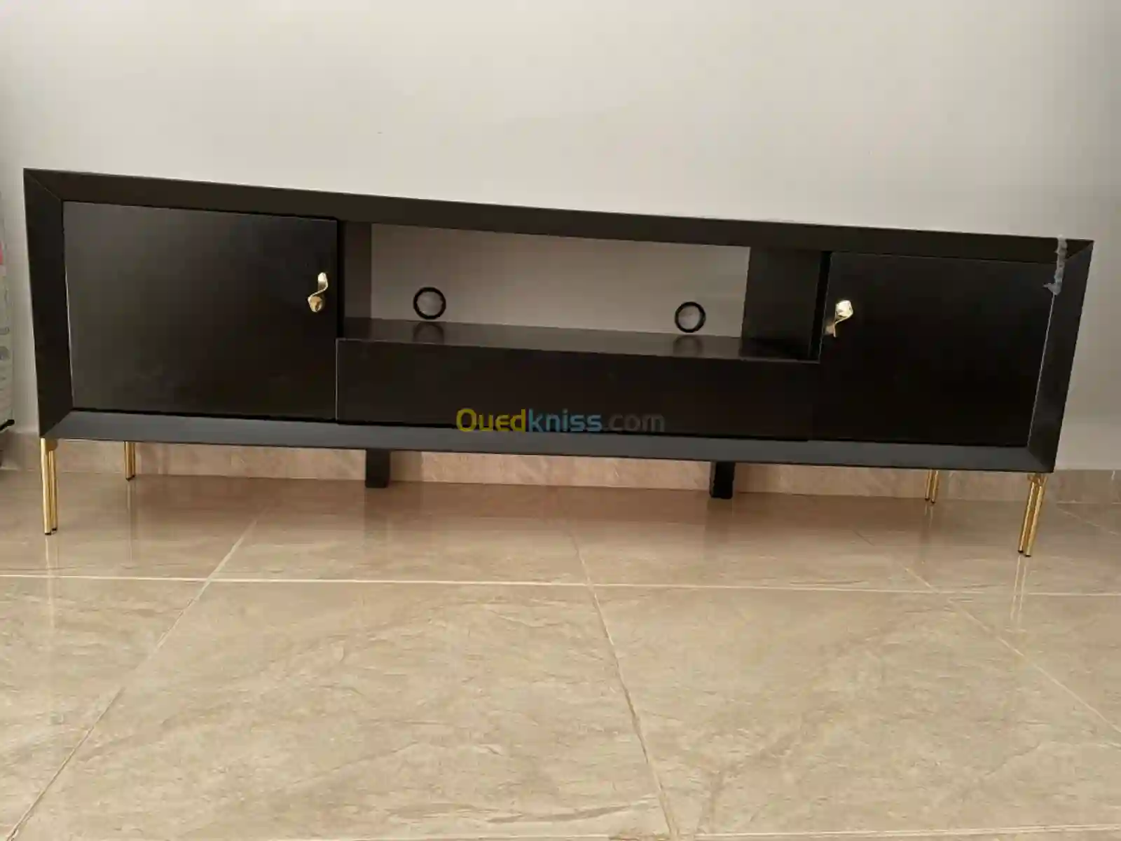 Meuble De TV 3 Tiroirs En Boix Et Porte Chaussure - Vue 5